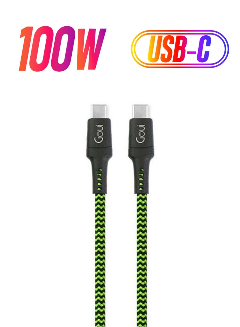 Goui - Type C-C Tough Cable 100W E-Mark 1.5 Meter Black - Image 1