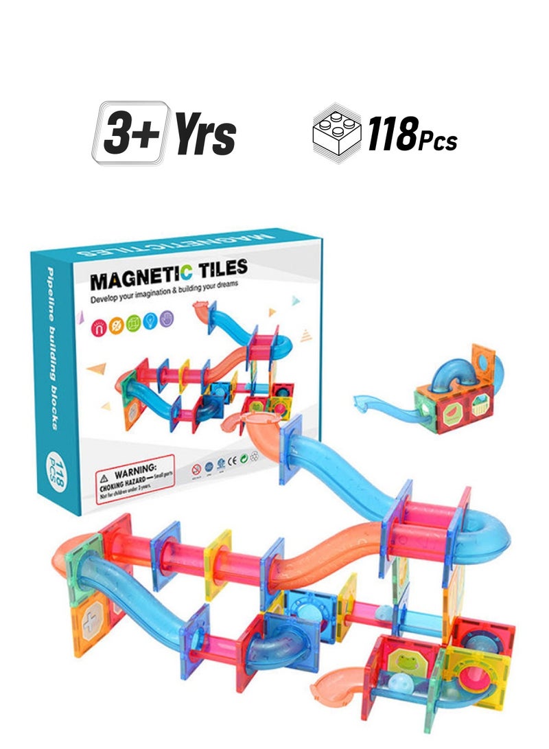 عربست مكعبات بناء مغناطيسية مكونة من 118 قطعة - Image 1