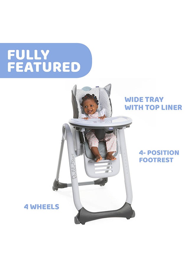 Chicco Polly 2 Start Highchair 0M-3Y, Foxy  - Image 2