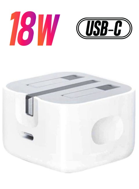 18W Type-C Mobile Phone Power Adapter White