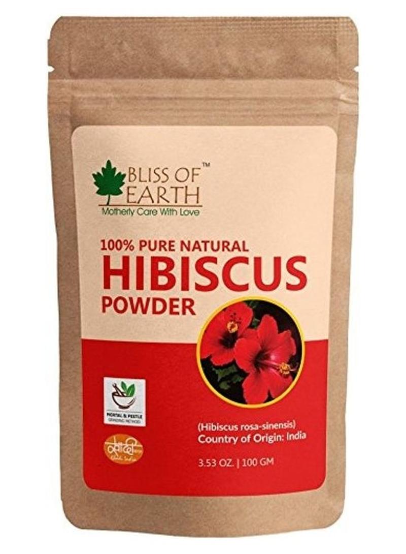 BLISS OF EARTH 100% Pure and Natural Hibiscus Powder For Thick and Strong Hair 100grams