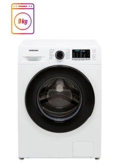Samsung 9 Kg Front Load Washing Machine with Digital Inverter Technology, Hygiene Steam, Ecobubble 130 kW WW90TA046AE White/Black  - Image 1