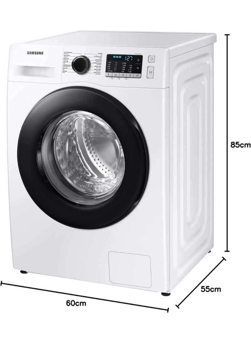 Samsung 9 Kg Front Load Washing Machine with Digital Inverter Technology, Hygiene Steam, Ecobubble 130 kW WW90TA046AE White/Black  - Image 2
