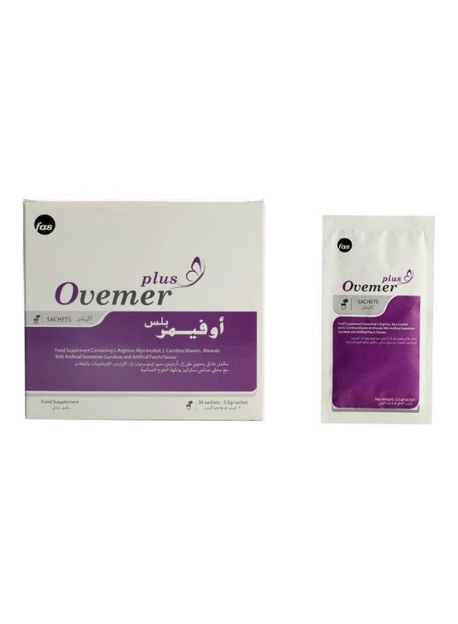 fas Ovemer Plus L-Arginine Food Supplement 30 Sachets - Image 3