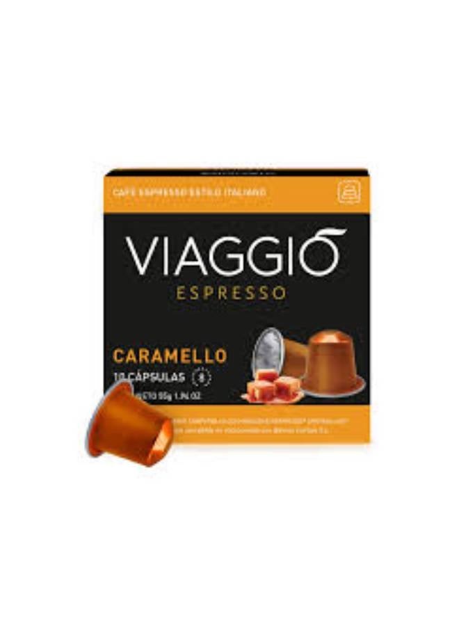 VIAGGIO ESPRESSO Espresso 09 Caramello Intensidad 8 - 10 Capsules 55grams 