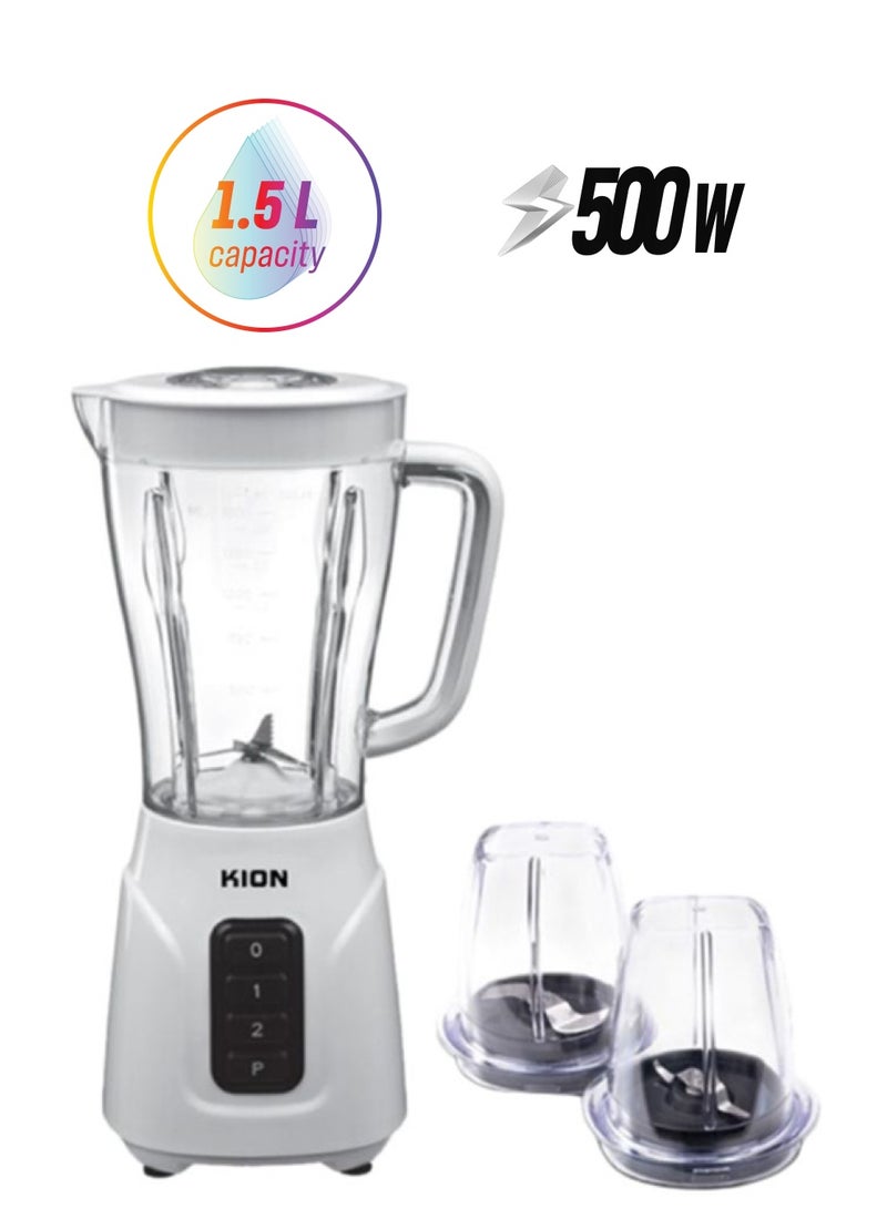 كيون خلاط سعة 1.5 لتر بقدرة 500 وات 1.5 L 500 W KHR/5004 أسود/ أبيض