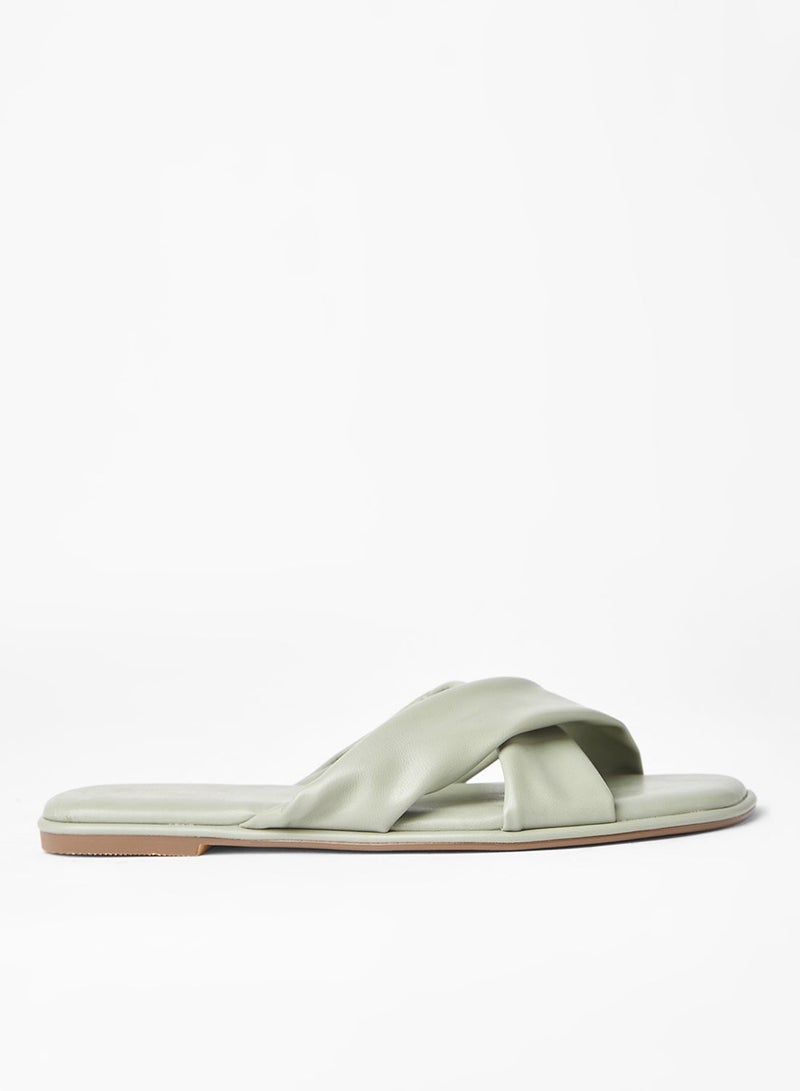 Geoomnii - Comfortable Footbed Trendy Flat Sandals Birsk Green - Image 1