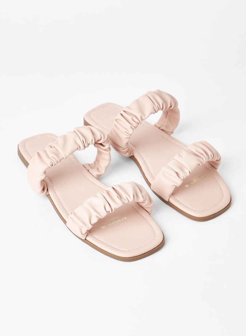 Geoomnii - Comfortable Footbed Trendy Flat Sandals Gardi Blush - Image 1