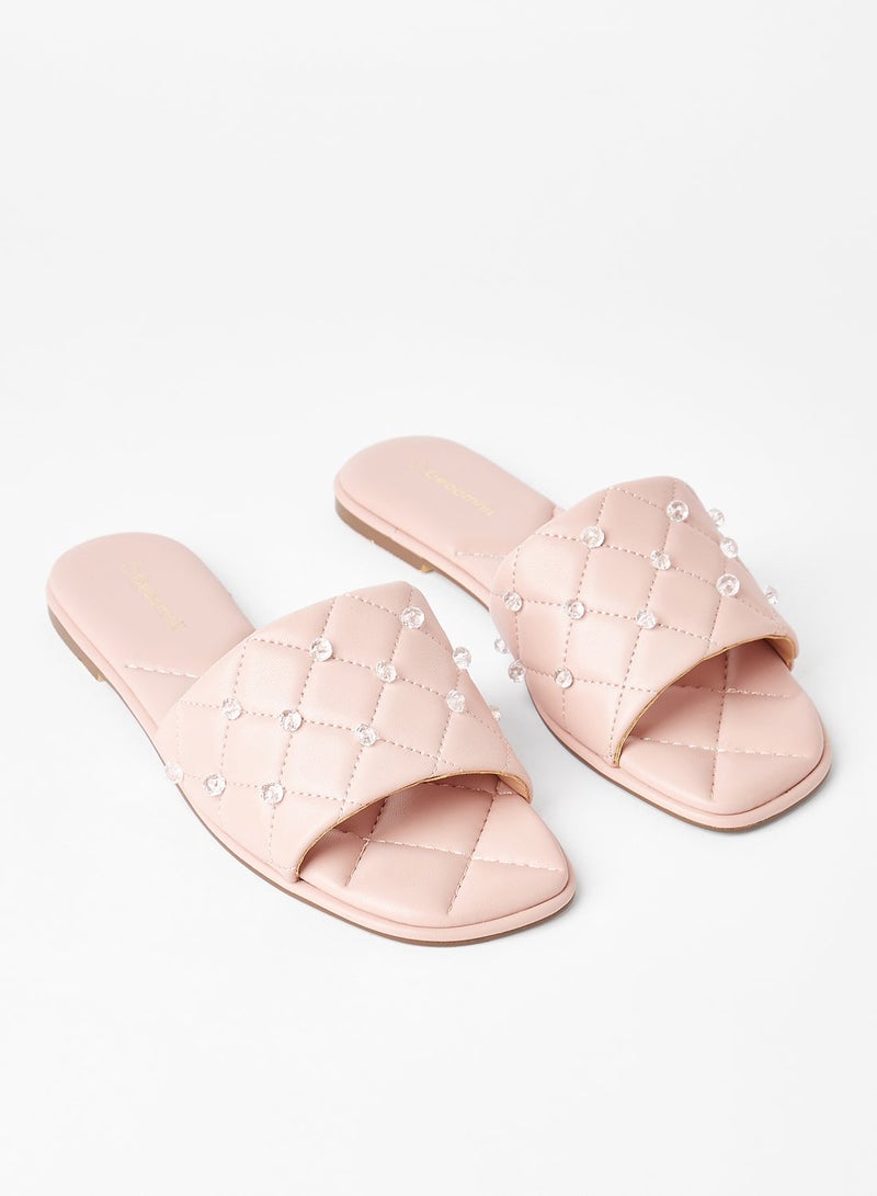 Geoomnii - Comfortable Footbed Trendy Flat Sandals Cardiff Pink - Image 1