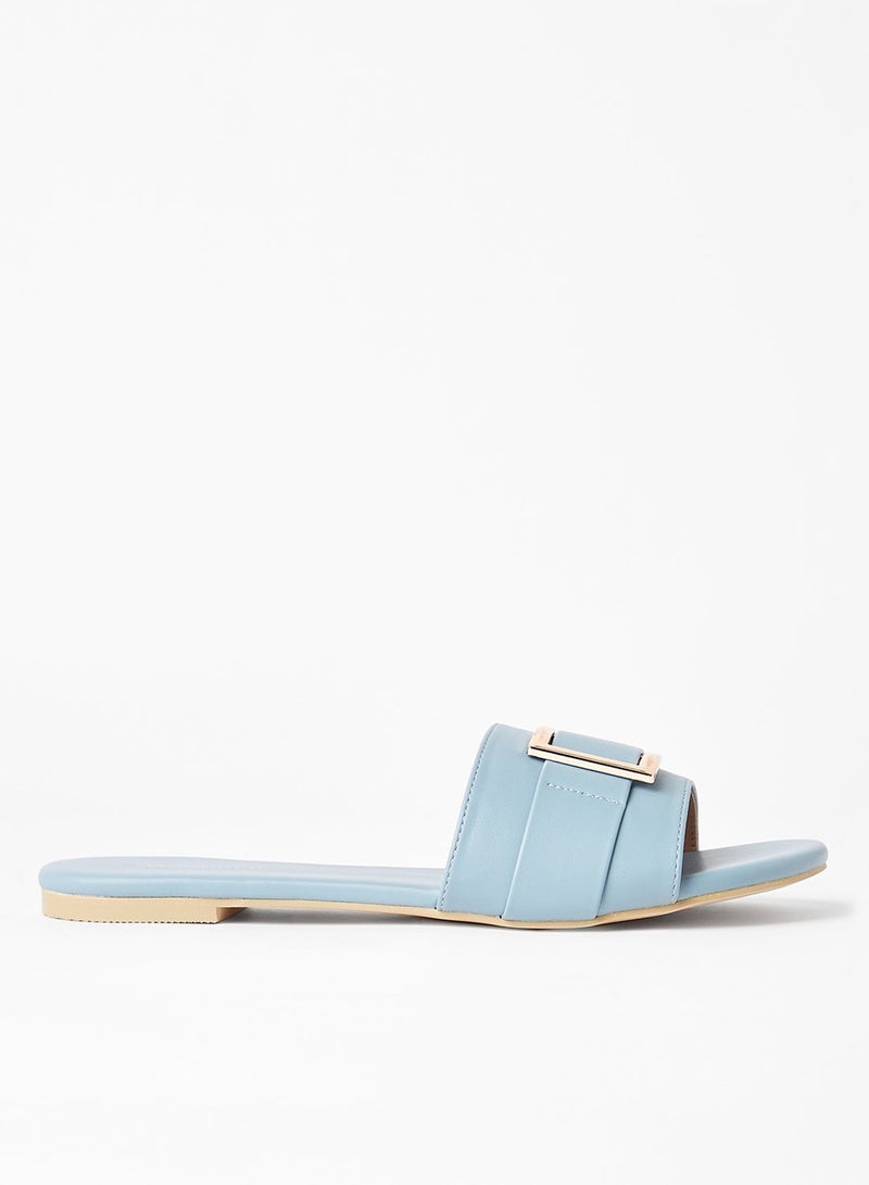 Geoomnii - Comfortable Footbed Trendy Flat Sandals Blue - Image 1