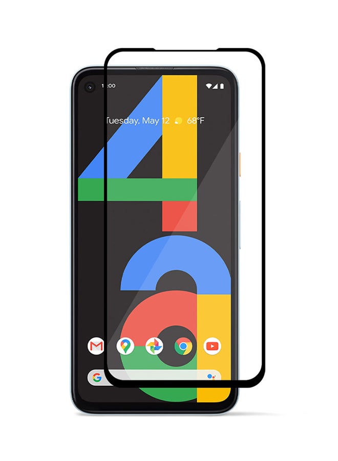 مارجون لاصقة حماية للشاشة ألتميت 3D من الزجاج المقوى لهاتف جوجل بيكسل 4A 4G (5.81 بوصة) شفاف/ أسود - Image 3