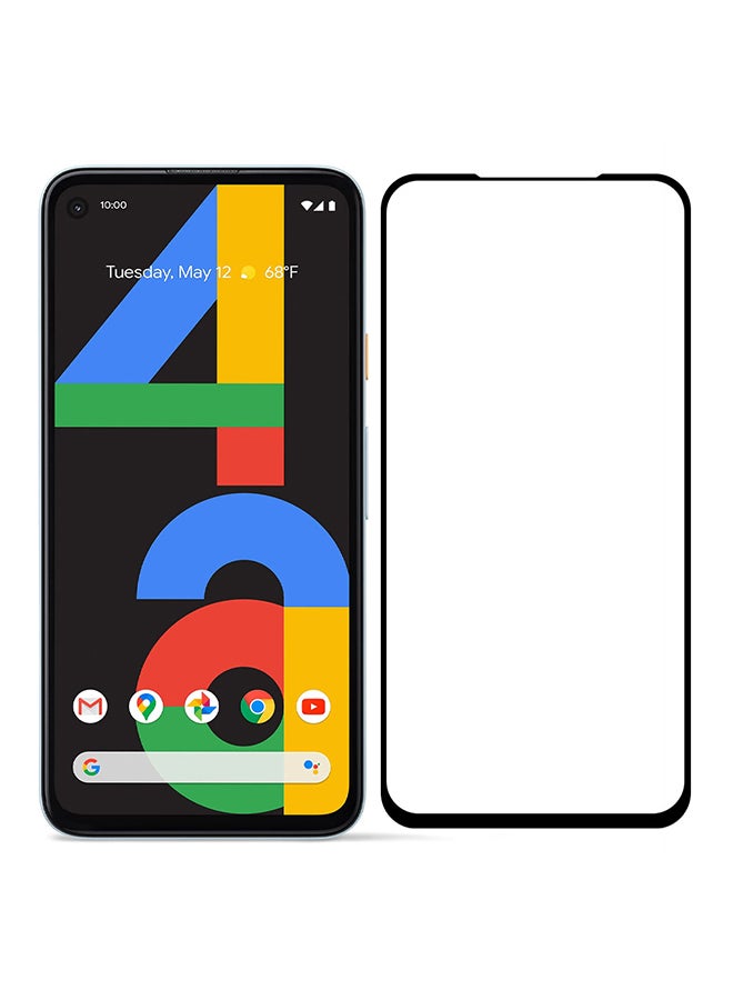 مارجون لاصقة حماية للشاشة ألتميت 3D من الزجاج المقوى لهاتف جوجل بيكسل 4A 4G (5.81 بوصة) شفاف/ أسود - Image 2