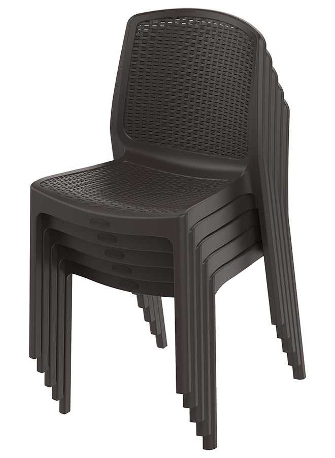 كوزموبلاست كرسي سيدر راتان بدون يد بني - Image 4