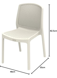 Cosmoplast Plastic Cedarattan Chair Warm Grey  - Image 3