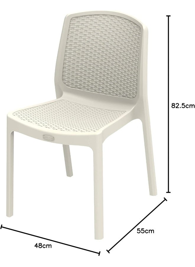 Cosmoplast Plastic Cedarattan Chair Warm Grey  - Image 3
