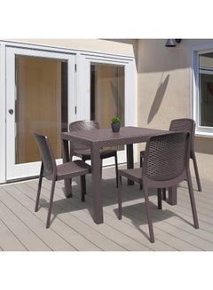 Cosmoplast Plastic Cedarattan Chair Warm Grey  - Image 2