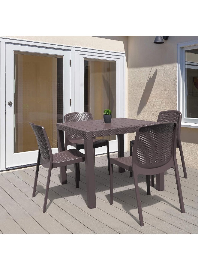 Cosmoplast Plastic Cedarattan Chair Warm Grey  - Image 2