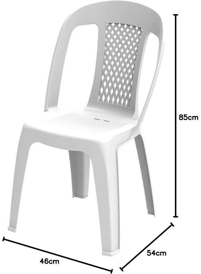 Cosmoplast Regal Chair Plastic White 54x46x85cm - Image 3