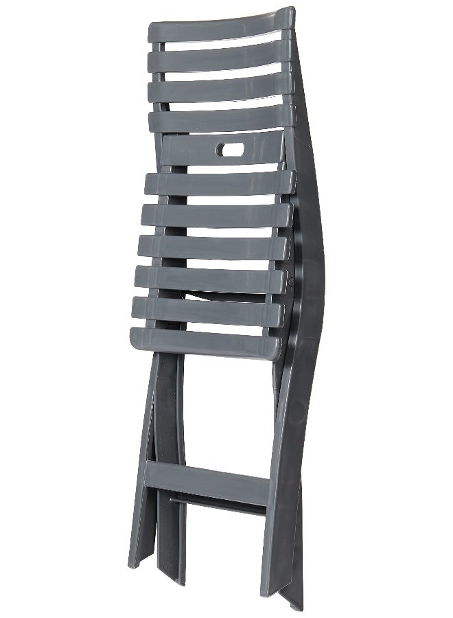 Cosmoplast Foldable Plastic Chair Dark Brown 40x35x78cm  - Image 4