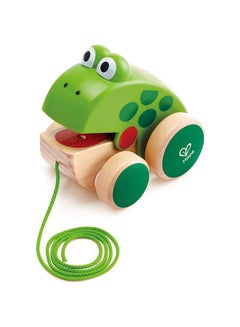 Hape Frog Pull-Along | Wooden Frog Fly Eating Pull Toddler Toy, Wooden Toys For Walking Toddlers, Interactive Wooden Animal Toy, Hape Toys, Multicolour 1+ Years 11.9 x 8.5 x 9.7cm  - Image 3