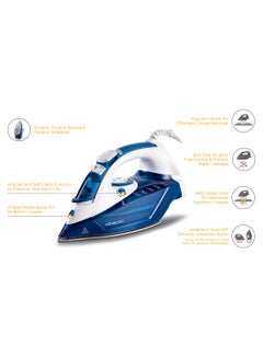 Steam Iron, Ceramic Plate, Auto Shut Off, 140G Steam Shot, Anti Drip, Spray Function, 350 ml 2600 W STP75.000WB Blue - pnsku/N46713552A/45/_/1715000371/6a023d8e-d6e1-40d5-93e9-000d0c31c41c