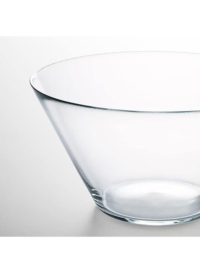 ماركة غير محددة وعاء عميق للتقديم مصنوع من الزجاج الشفاف شفاف 28X15سم  - Image 3