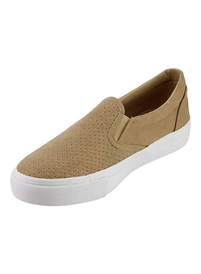 Casual Hollow Out Breathable Slip-On Shoes Brown/White - Image 2