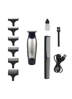 Professional Hair & Beard  Trimmer |  60 Minutes Working Time, Zero Overlap Stainless Steel Blades for Corded and Cordless Use | Low Noise,  USB and DC Adaptor with BS Plug| Provide Accessories Like Combs, Oil, Adapter for Professional Finish| 2 Years Warranty GTR56022 Blue/Silver - pnsku/N46828638A/45/_/1732774563/97a29177-d222-493c-9176-2d86706b4f55