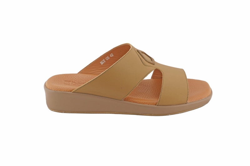 barjeel uno - Stylish Slip-On Casual Sandals Brown - Image 1
