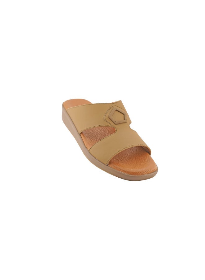 barjeel uno - Stylish Slip-On Casual Sandals Brown - Image 1