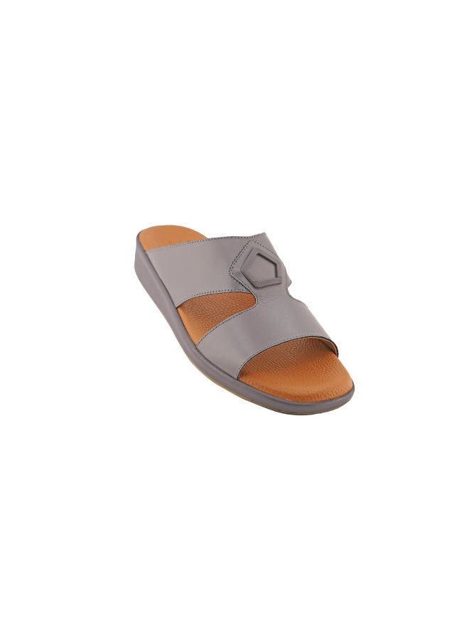 barjeel uno - Stylish Slip-On Casual Sandals Grey - Image 1