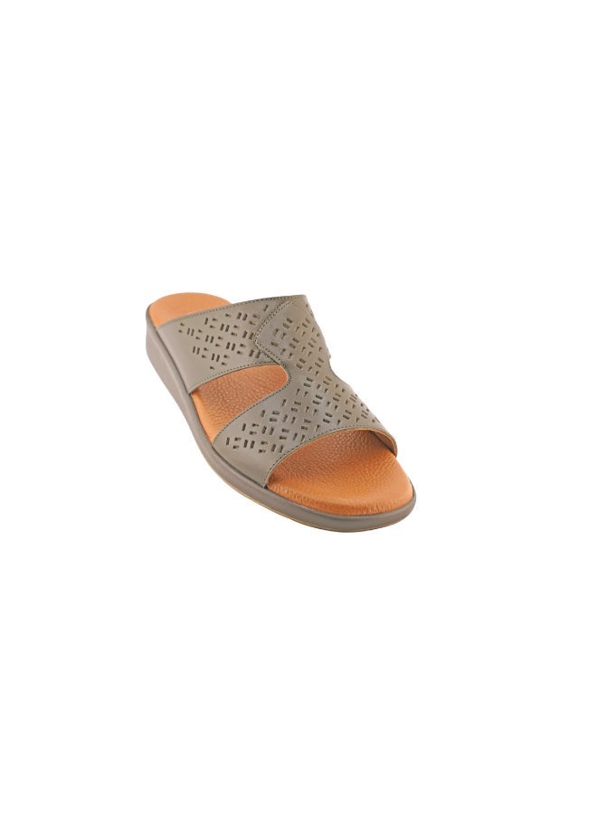 barjeel uno - Stylish Slip-On Casual Sandals Grey - Image 1