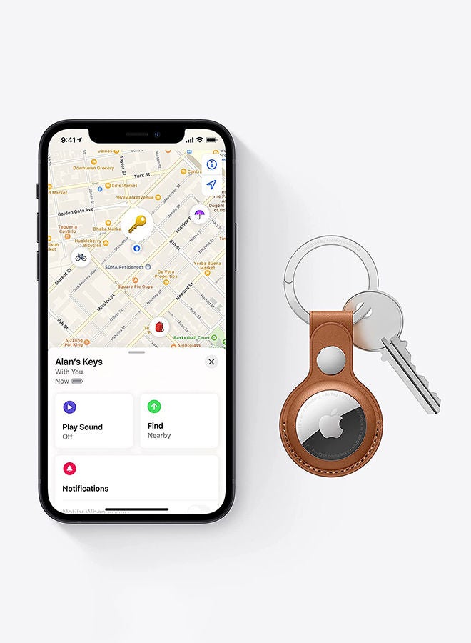 ابل  حزمة AirTag مكونة من 4 قطع باللون الأبيض أبيض - Image 5