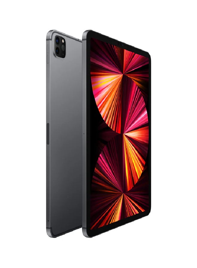 iPad Pro 2021 (الجيل الثالث) مقاس 11 بوصة، شريحة M1، سعة 2 تيرابايت، واي فاي، 5G، رمادي فضائي مع تطبيق Facetime - إصدار الشرق الأوسط