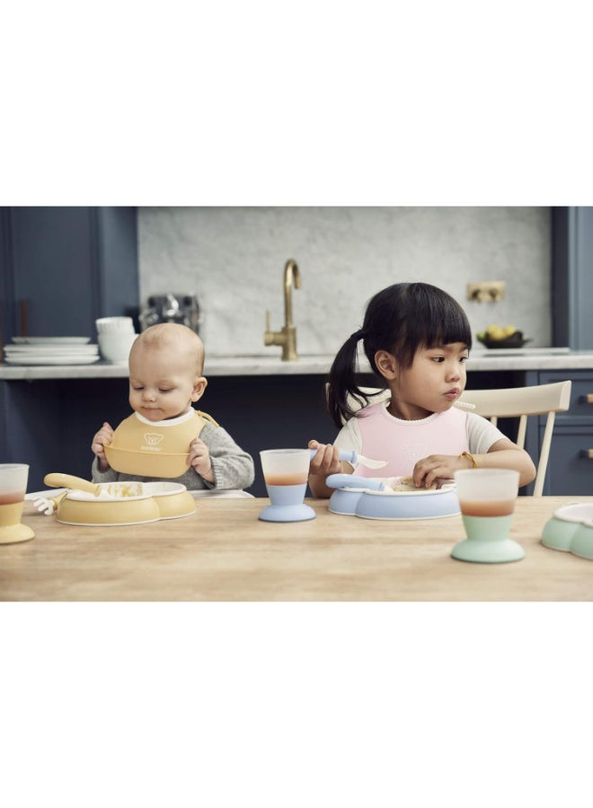 BABYBJORN - Pack Of 6 Baby Plate, Spoon, Fork - Powder Green - Image 1