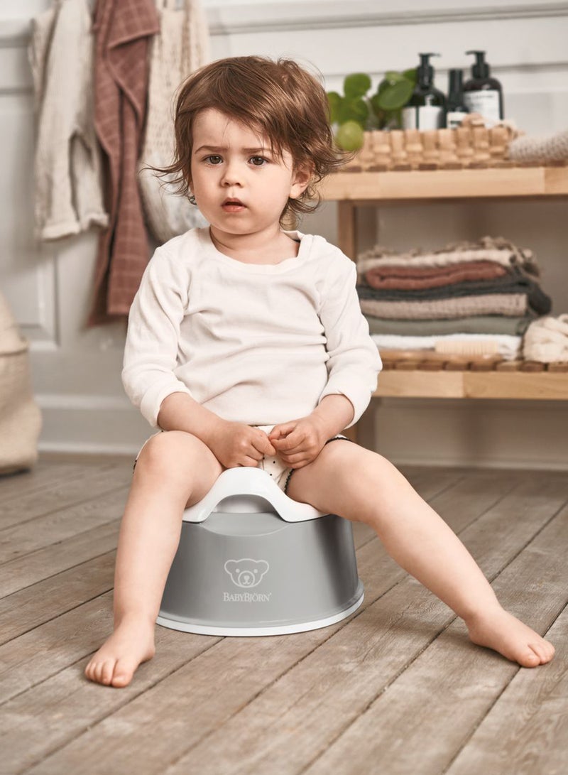 BABYBJORN - Baby Smart Potty Seat, Grey And White - Image 1