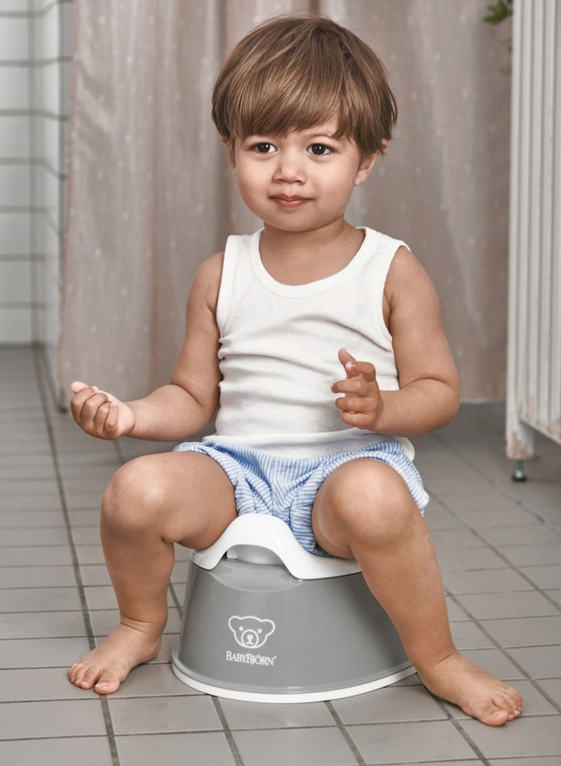 BABYBJORN - Baby Smart Potty Seat, Grey And White - Image 1