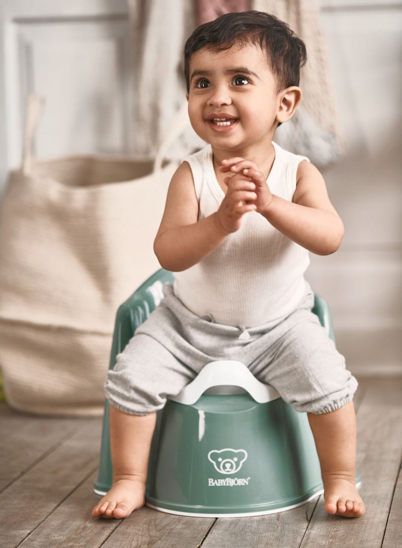 BABYBJORN Baby Potty Chair Deep Green And White - Image 2