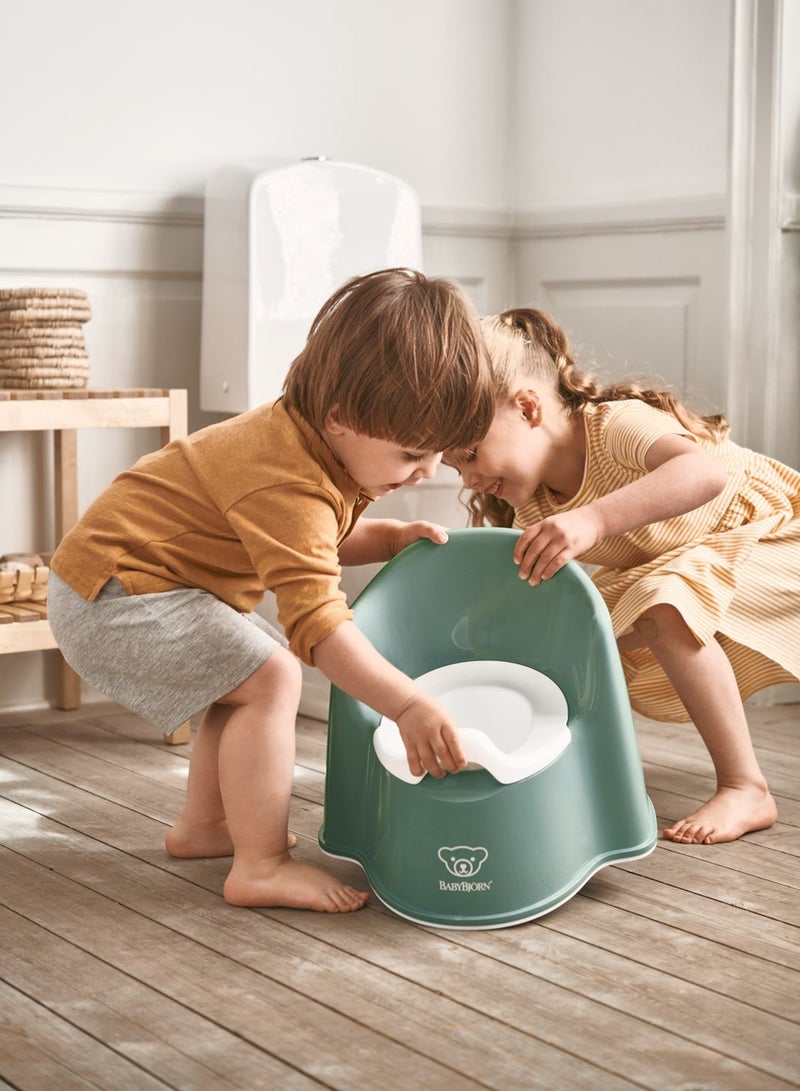 BABYBJORN Baby Potty Chair Deep Green And White - Image 3