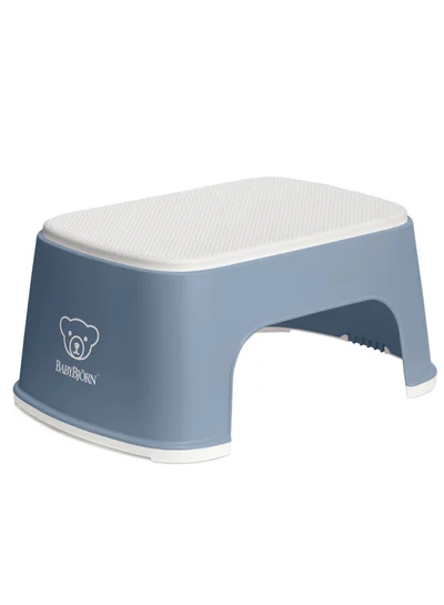 BABYBJORN Baby Step Stool Deep Blue And White