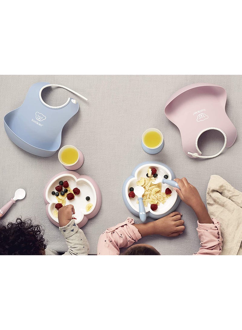 BABYBJORN - Pack Of 2 Baby Spoon And Fork - Powder Pink And White - Image 1