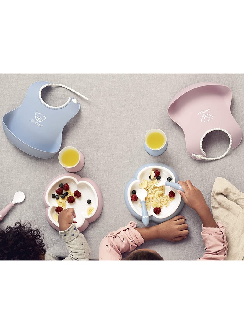 BABYBJORN - Pack Of 2 Baby Spoon And Fork Powder Blue And White - Image 1
