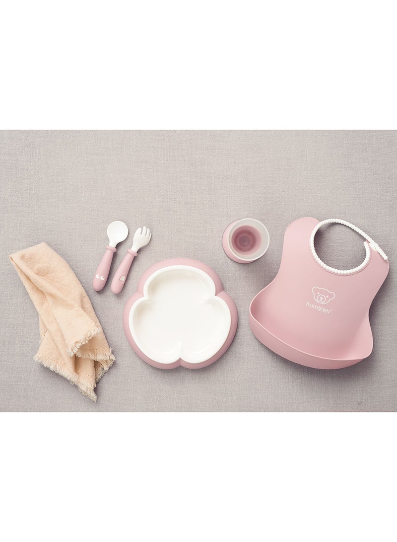 BABYBJORN Pack Of 5 Baby Dinner Set Powder Pink  - Image 2