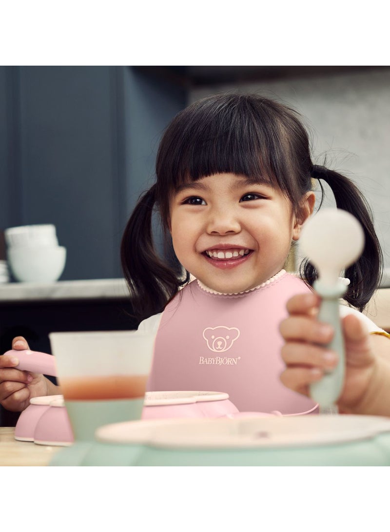 BABYBJORN Pack Of 5 Baby Dinner Set Powder Pink  - Image 4