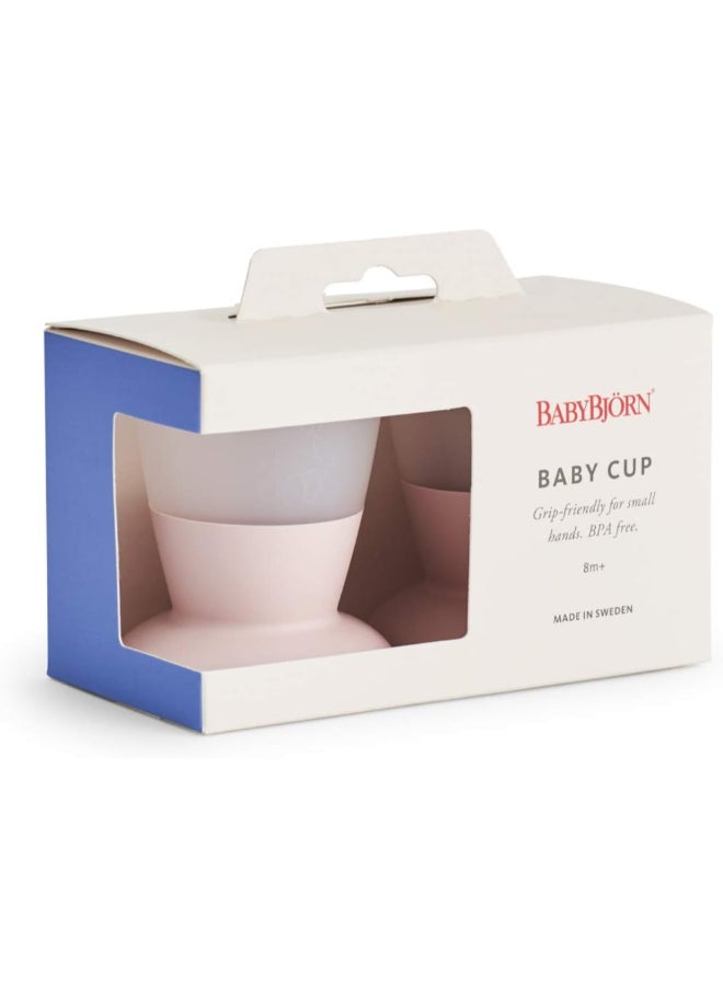 Pack Of 2 Baby Cups, Powder Pink And Clear - pnsku/N46879460A/45/_/1734417377/a7d391f7-3a27-430a-8b91-0183b35e67c9