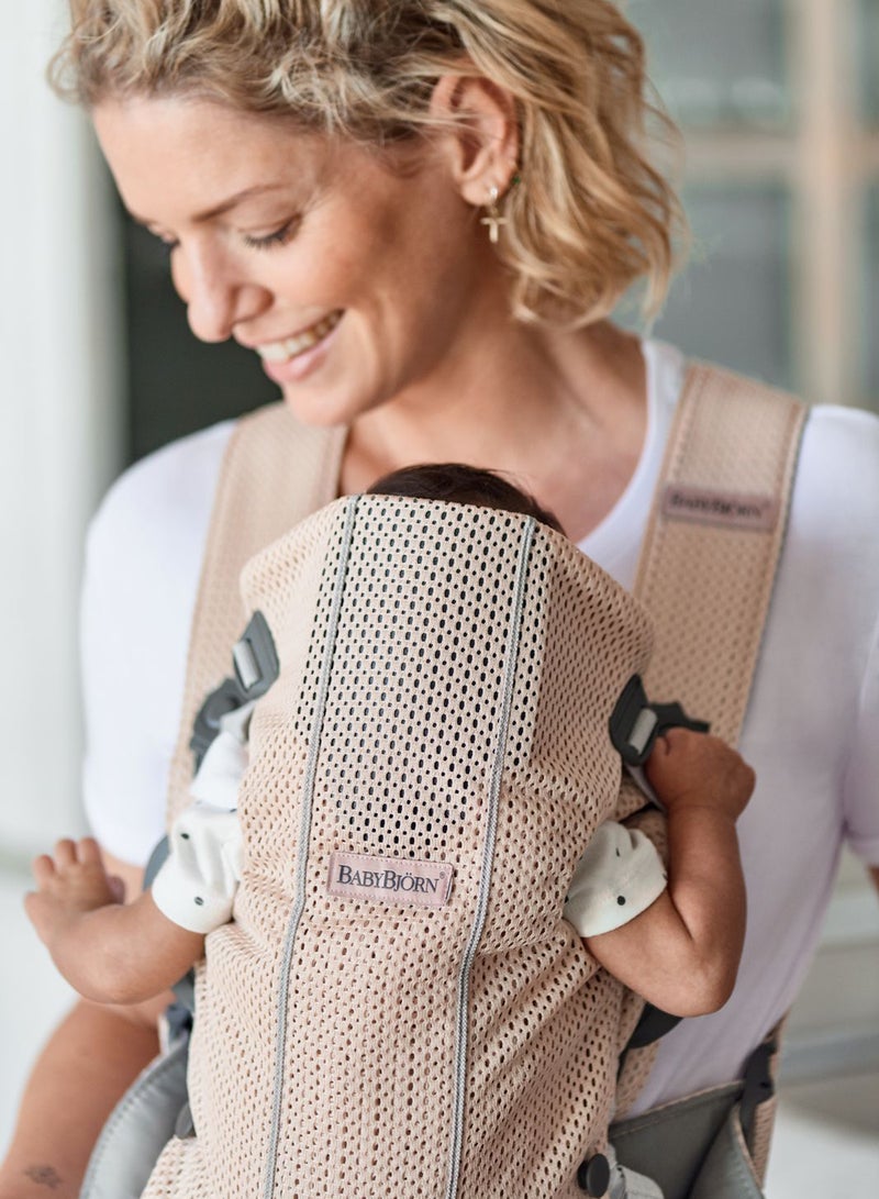 BABYBJORN - Baby Carrier Mini 3D Mesh Pearly Pink And Grey - Image 1