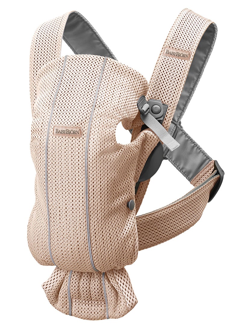 BABYBJORN - Baby Carrier Mini 3D Mesh Pearly Pink And Grey - Image 1