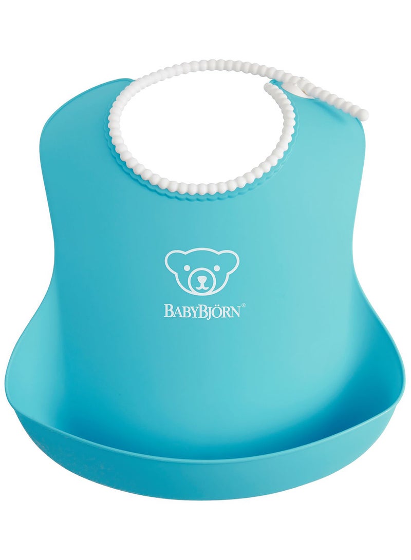 BABYBJORN - Baby Feeding Bib Turquoise Blue - Image 1