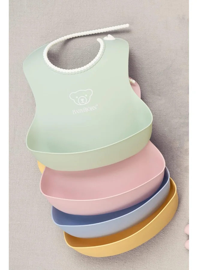 BABYBJORN Baby Feeding Bib, Powder Green