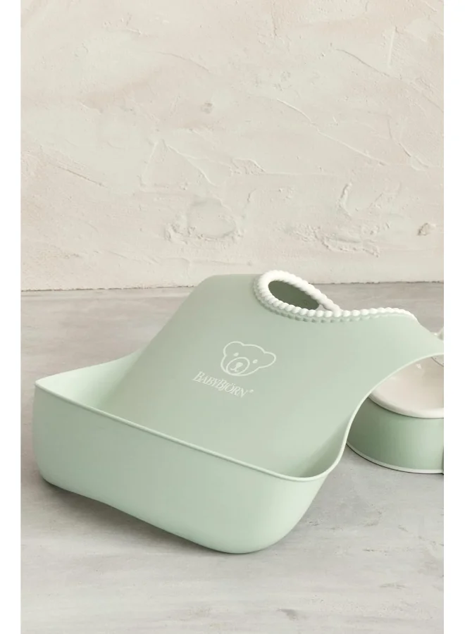 BABYBJORN Baby Feeding Bib, Powder Green